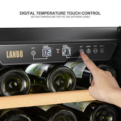 LANBO 28 BOTTLE DUAL ZONE WINE COOLER - LW28D