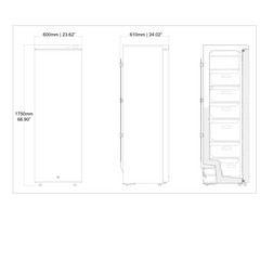 KingsBottle 28" Biomedical Freezer -10~-25°C 270L - MLF270