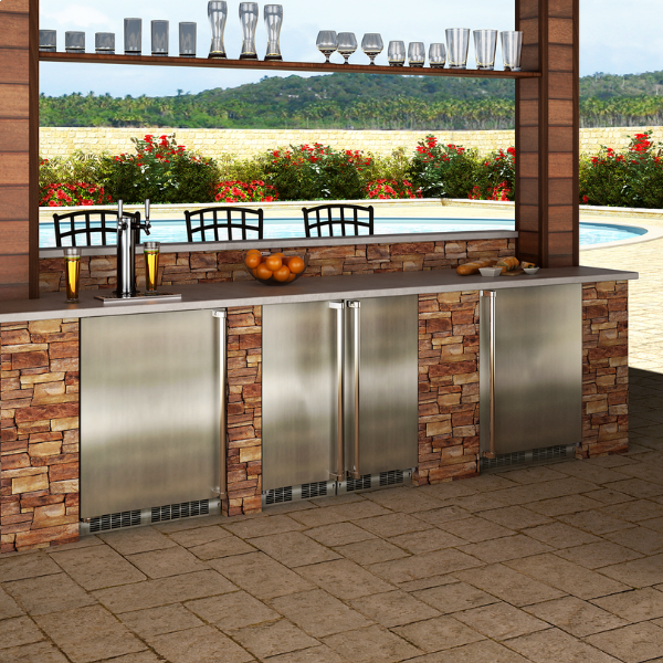 Marvel 15-IN OUTDOOR BUILT-IN CLEAR ICE MACHINE WITH FACTORY-INSTALLED PUMP - MOCP215