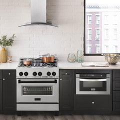 ZLINE Autograph Edition 30" 4.0 cu. ft. Dual Fuel Range with Gas Stove and Electric Oven in DuraSnow® Stainless Steel with Accents - RASZ-SN-30