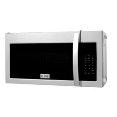 ZLINE 30-Inch 1.5 cu. ft. Over the Range Microwave in Stainless Steel with Modern Handle and Set of 2 Charcoal Filters - MWO-OTRCF-30