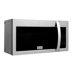 ZLINE 30-Inch 1.5 cu. ft. Over the Range Microwave in Stainless Steel with Modern Handle and Set of 2 Charcoal Filters - MWO-OTRCF-30