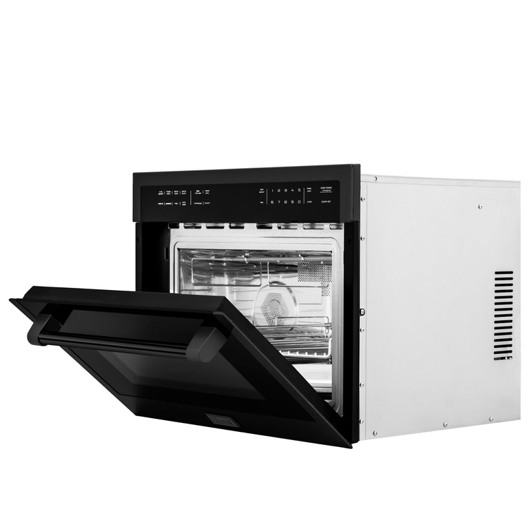 ZLINE 24 in. Built-in Convection Microwave Oven in Black Stainless Steel, MWO-BS-24