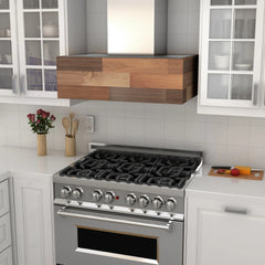 ZLINE 42" Remote Blower Ducted Designer Series Wooden Wall Mount Range Hood in Butcher Block (681W-RS-42-400)