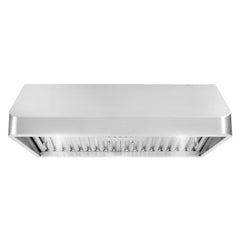 Cosmo 30" Ducted Under Cabinet Range Hood in Stainless Steel with Push Button Controls, LED Lighting and Permanent Filters - COS-QB75