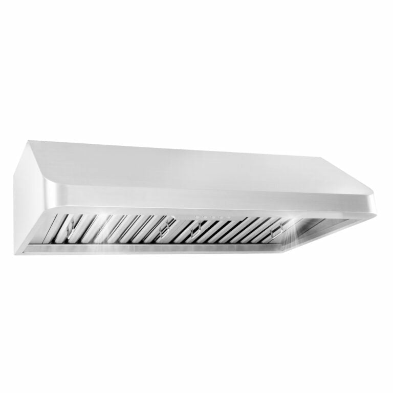 Cosmo 36" Under Cabinet Range Hood with Push Button Controls, Permanent Filters, LED Lights, Convertible from Ducted to Ductless (Kit Not Included) in Stainless Steel - COS-QB90
