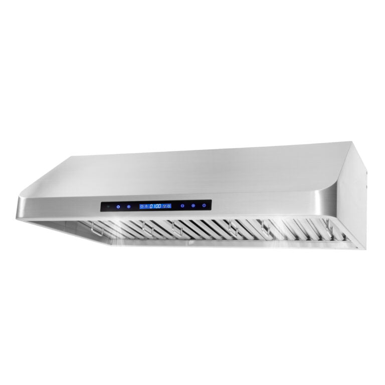 Cosmo 36" Ducted Under Cabinet Range Hood in Stainless Steel with Touch Display, LED Lighting and Permanent Filters - COS-QS90