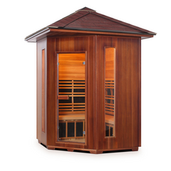 Enlighten  Outdoor Full Spectrum Infrared Sauna - RUSTIC 4C Peak