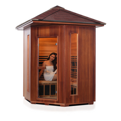 Enlighten  Outdoor Full Spectrum Infrared Sauna - RUSTIC 4C Peak