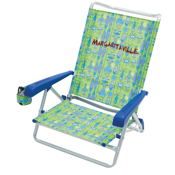 Margaritaville 5-Position Beach Chair, Green Fish - SC196MV-503-1