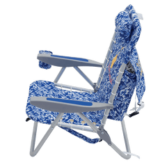 Margaritaville 4-Position Backpack Beach Chair, Blue Floral - SC529MV-505-1