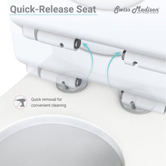Swiss Madison St. Tropez One-Piece Elongated Toilet Vortex™ Side Flush 1.28 gpf - SM-1T253
