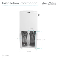 Swiss Madison St. Tropez One-Piece Elongated Toilet Vortex™ Side Flush 1.28 gpf - SM-1T253