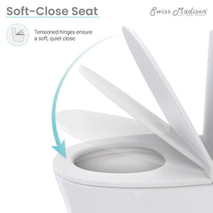 Swiss Madison St. Tropez One-Piece Elongated Toilet Vortex™ Dual-Flush 1.1/1.6 gpf - SM-1T254