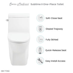 Swiss  Madison Sublime II One-Piece Round Toilet Side Flush 1.28 GPF - SM-1T260