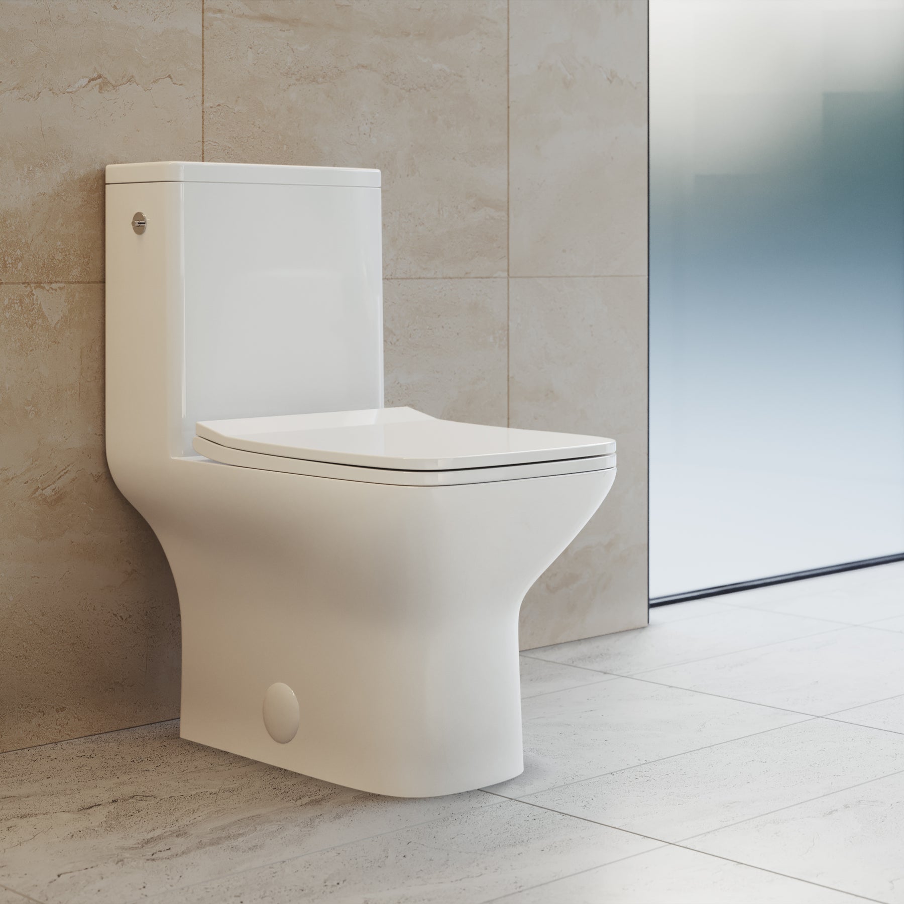 Swiss Madison Monaco Carré One-Piece Square Toilet Touchless Dual-Flush 1.1/1.6 gpf - SM-1T264