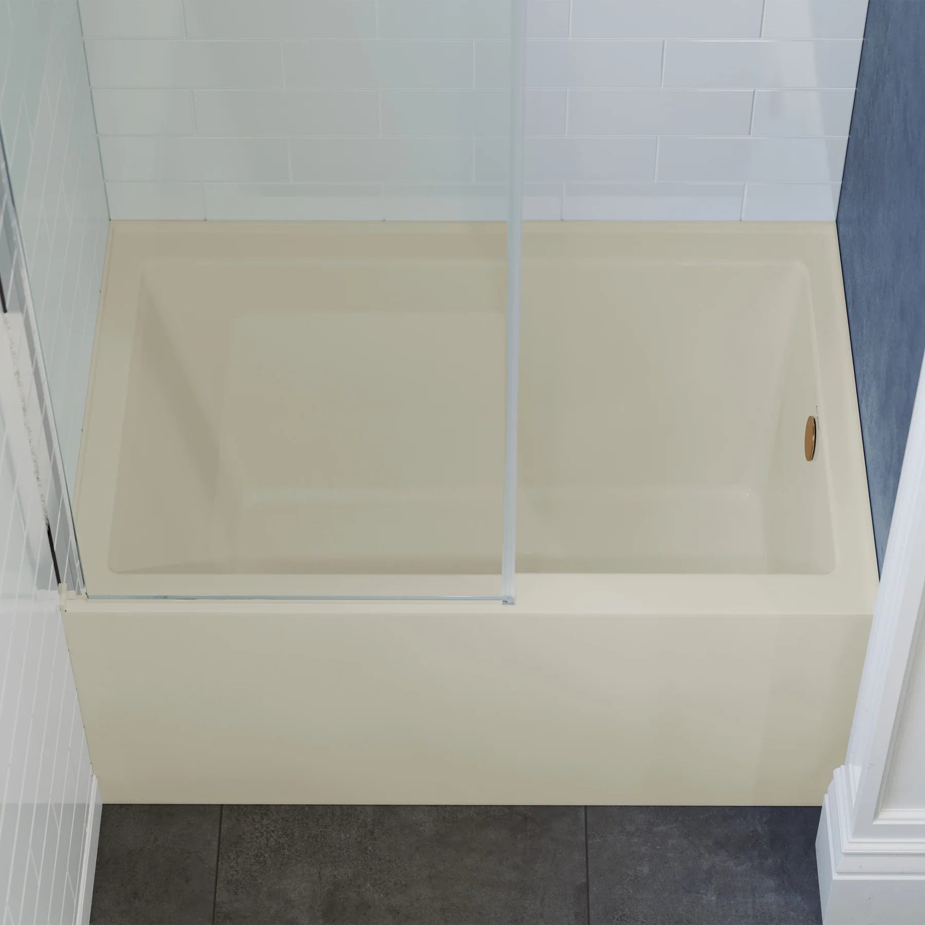 Swiss Madison Voltaire 48" X 32" Right-Hand Drain Alcove Bathtub with Apron in Bisque - SM-AB551BQ