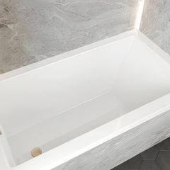 Swiss Madison Voltaire 54 in x 30 in Acrylic Glossy White, Alcove, Integral Left-Hand Drain, Bathtub - SM-AB562