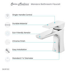 Swiss Madison Monaco Single Hole, Single-Handle, Bathroom Faucet - SM-BF20