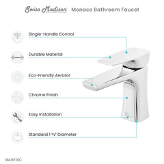 Swiss Madison Monaco Single Hole, Single-Handle, Bathroom Faucet SM-BF20