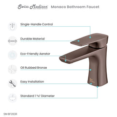 Swiss Madison Monaco Single Hole, Single-Handle, Bathroom Faucet - SM-BF20