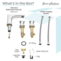 Swiss Madison Monaco 8 in. Widespread, 2-Handle, Bathroom Faucet - SM-BF22