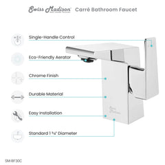 Swiss Madison Carré 5.5 Single-Handle, Bathroom Faucet - SM-BF30