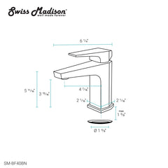 Swiss Madison Voltaire Single Hole, Single-Handle, Bathroom Faucet SM-BF40