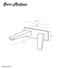 Swiss Madison Voltaire Single-Handle, Wall-Mount, Bathroom Faucet - SM-BF42
