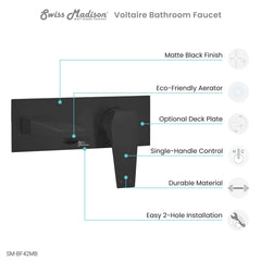 Swiss Madison Voltaire Single-Handle, Wall-Mount, Bathroom Faucet - SM-BF42