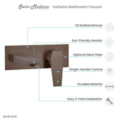 Swiss Madison Voltaire Single-Handle, Wall-Mount, Bathroom Faucet - SM-BF42