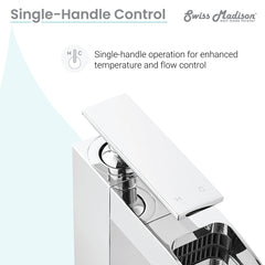 Swiss Madison Concorde Single Hole, Single-Handle, High Arc Waterfall, Bathroom Faucet SM-BF51