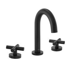 Swiss Madison Ivy Courte 8" Widespread, Cross Handle, Bathroom Faucet in Matte Black - SM-BF63MB