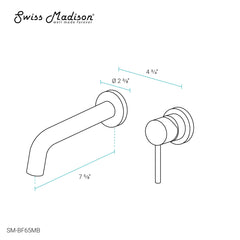 Swiss Madison Ivy Single-Handle, Wall-Mount, Bathroom Faucet SM-BF65MB