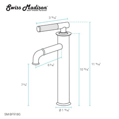 Swiss Madison Avallon Single Hole, Single-Handle Sleek, High Arc Bathroom Faucet SM-BF91