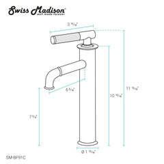 Swiss Madison Avallon Single Hole, Single-Handle Sleek, High Arc Bathroom Faucet  SM-BF91