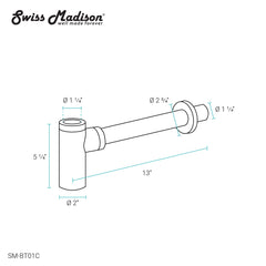 Swiss Madison Bottle Trap Drain- SM-BT01
