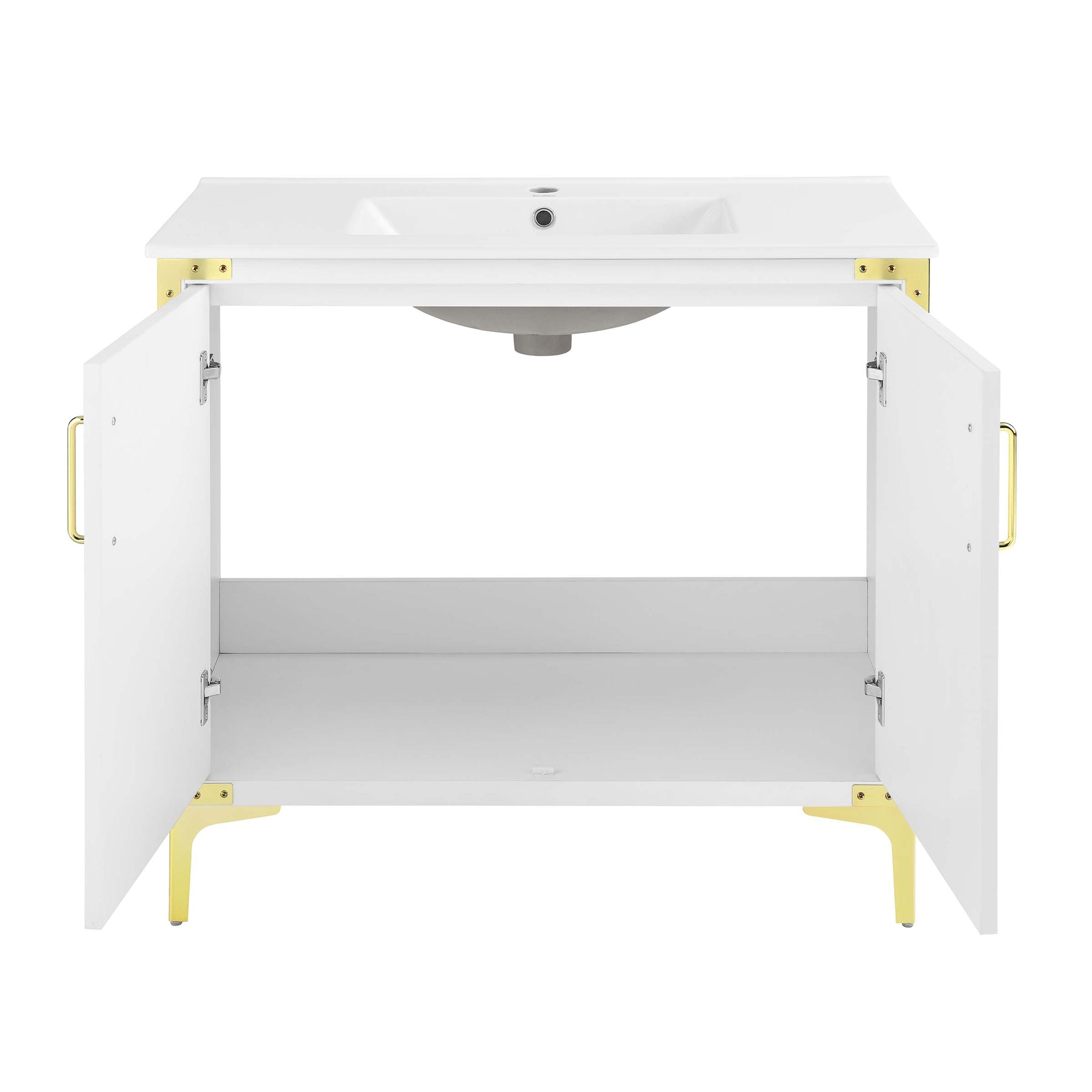 Swiss Madison Voltaire 36" Single, Bathroom Vanity in White with Gold Hardware - SM-BV320