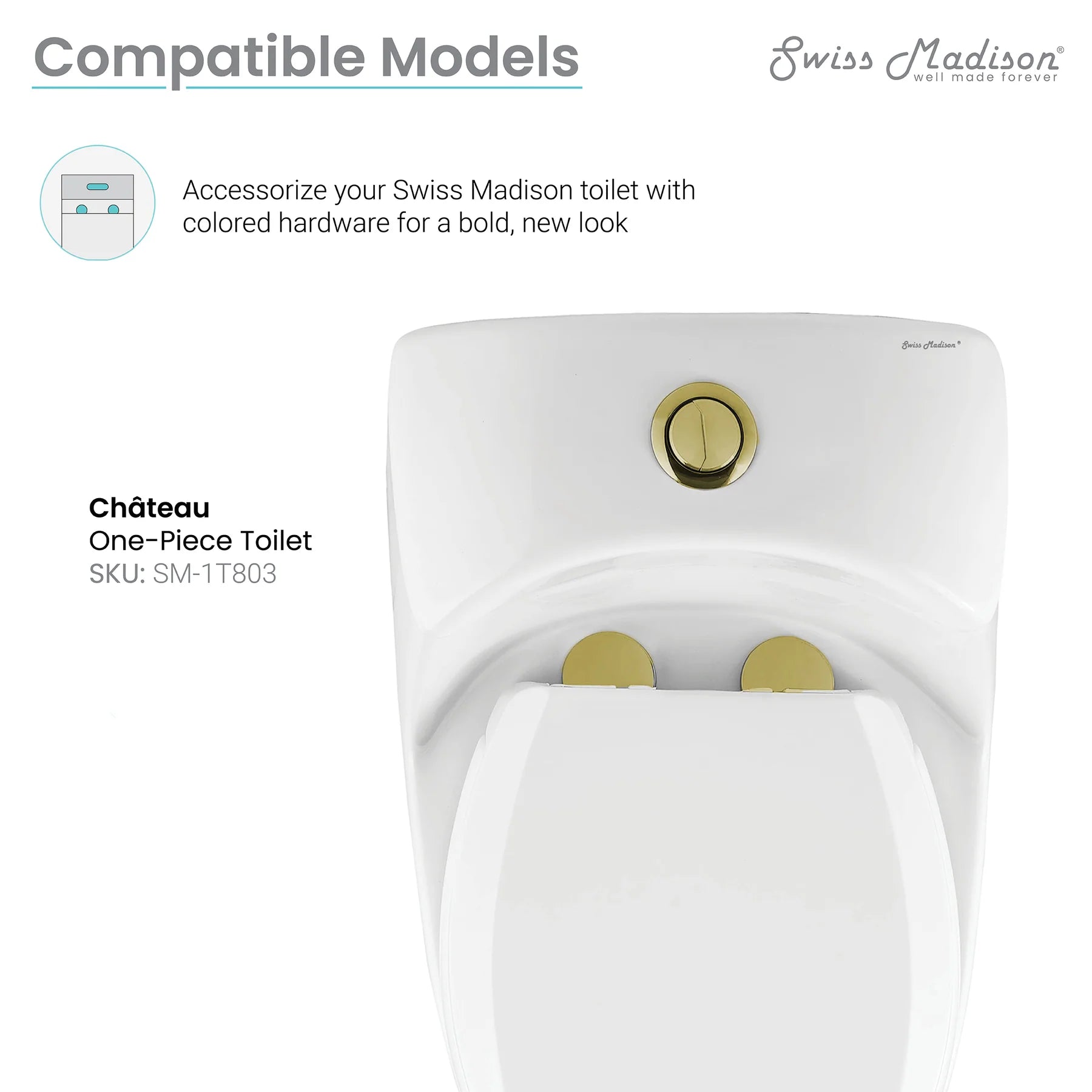 Swiss Madison Toilet Hardware (SM-1T803) - SM-CH05B