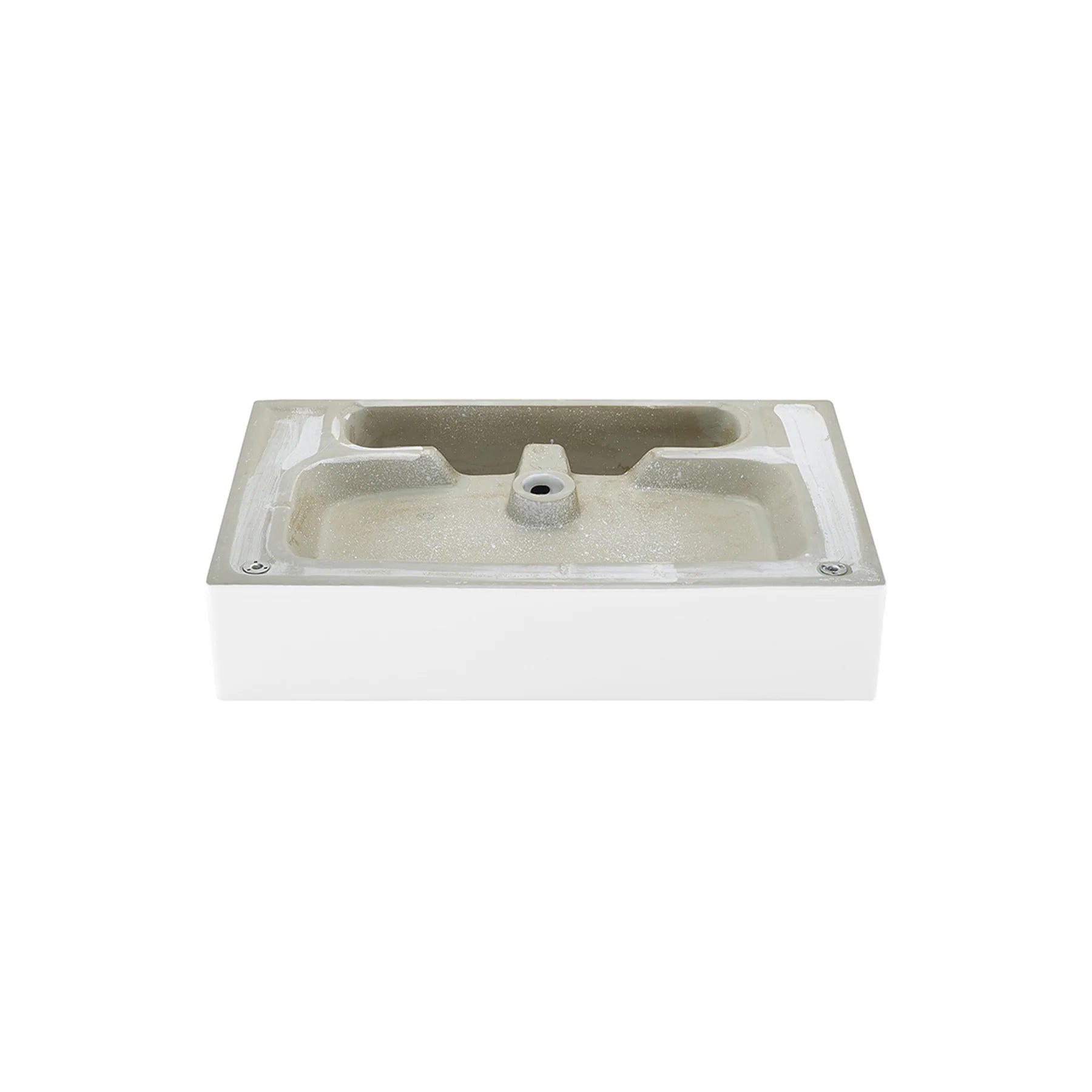 Swiss Madison Claire 24" Ceramic Console Sink White Basin Brushed Gold Legs - SM-CS721BG