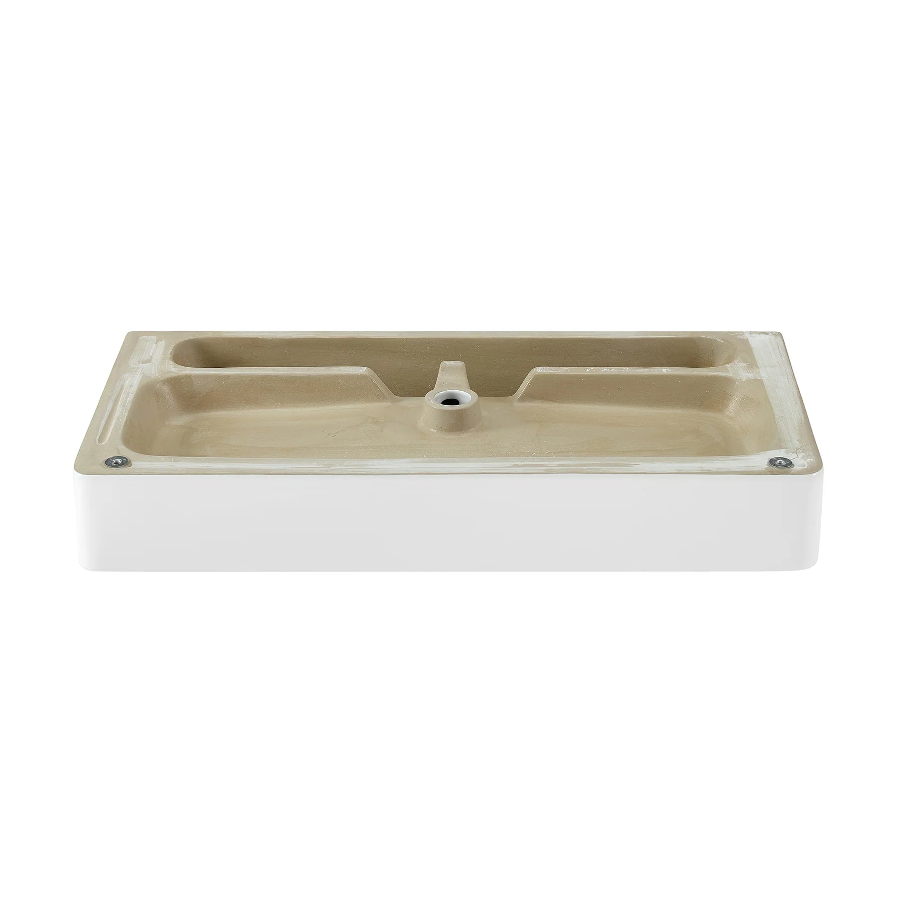 Swiss Madison Carre 36" Ceramic Console Sink White Basin Brushed Gold Legs - SM-CS723BG