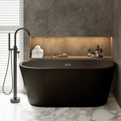 Swiss Madison Claire 60" Freestanding Bathtub in Matte Black - SM-FB590MB