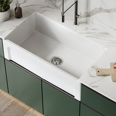 Swiss Madison Lyon 33 x 18 Fireclay, Single Basin, Farmhouse Kitchen Sink - SM-KS25