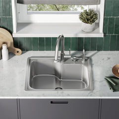 Swiss Madison Ouvert 25 x 22 Single Basin, Top-Mount Kitchen Sink - SM-KT663