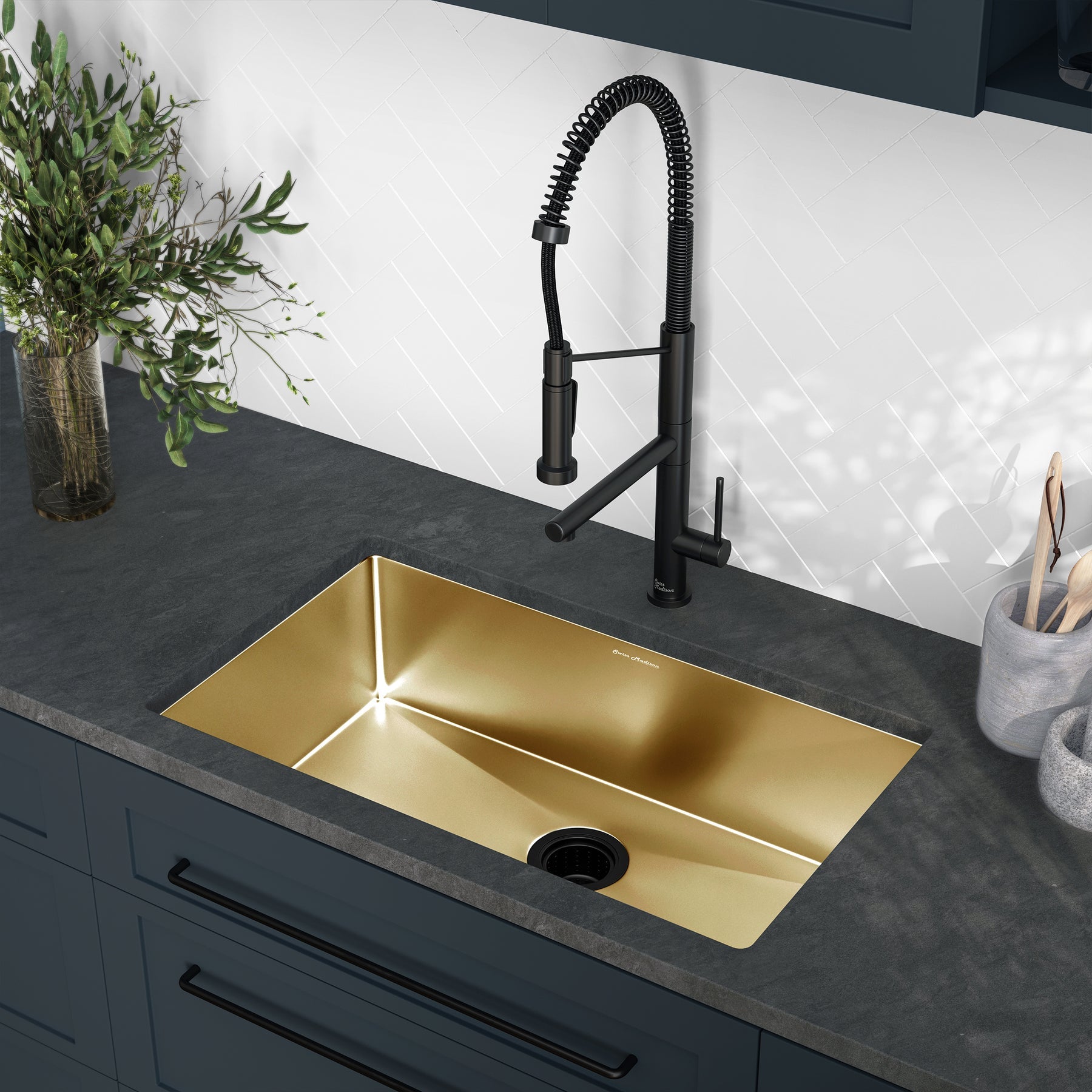 Swiss Madison Rivage 30" x 18" Single Basin, Undermount Kitchen Sink - SM-KU700