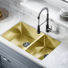 Swiss Madison Rivage 33" x 20" Dual Basin, Undermount Kitchen Sink - SM-KU725