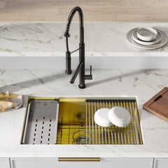 Swiss Madison Tourner 30" x 19" Stainless Steel, Single Basin, Undermount Kitchen Workstation Sink- SM-KU800