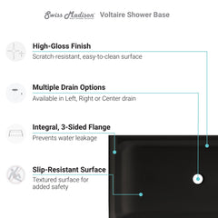 Swiss Madison Voltaire 60" X 36", Shower Base - SM-SB5