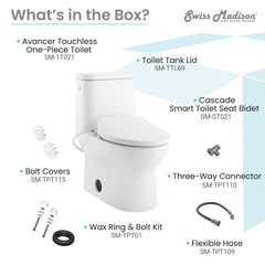 Swiss Madison Avancer One-Piece Toilet with Cascade Smart Seat 0.95/1.26 gpf - SM-ST021