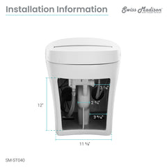 Swiss Madison Hugo Intelligent Tankless Elongated Toilet, Touchless Vortex™ Dual-Flush 1.1/1.6 gpf - SM-ST040